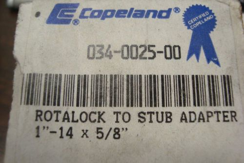 Copeland 034-0025-00 Roralock to Stub Adapter NEW