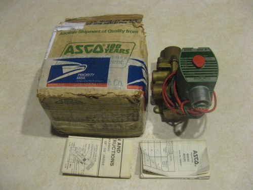 Asco red-hat ii solenoid valve 8344g0 1/4&#034; 120 vac 4 way new for sale