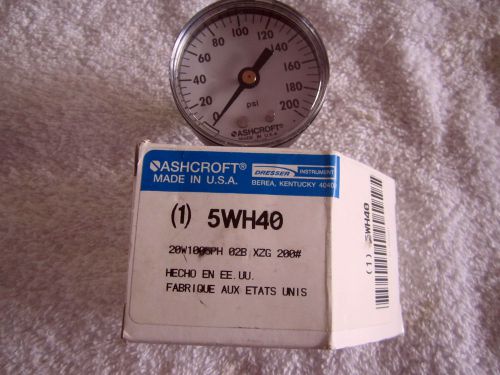 NEW ASHCROFT GAUGE 0-200 PSI 5WH40