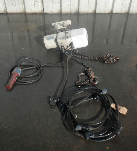 1 ton coffing chain overhead hoist w remote for sale