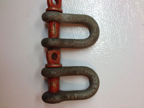 Pair of clevis wll 2T  a2h 1/2&#034;  2 Ton