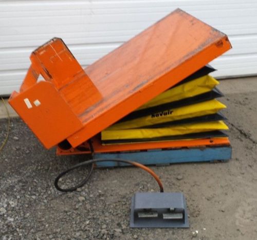 Pneumatic tilt table air bag lift ft.control gaylord box lifter 4000lb. for sale