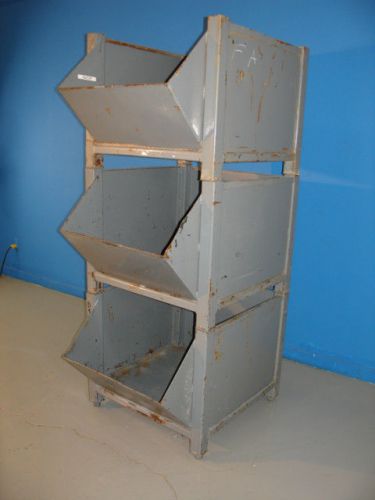 Steel stackable part flow bins hopper tote 39&#034;l x 30&#034;w x 29&#034; high for sale