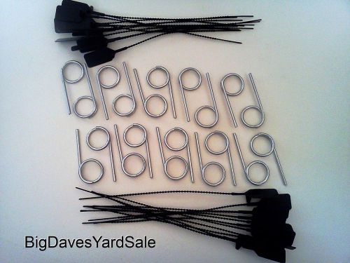 20 -  fire extinguisher lock pins  and  22 - tamper seals   (black) for sale