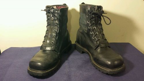 Men&#039;s WARRINGTON PRO Size 10 E Black Leather Fire Dept Boots