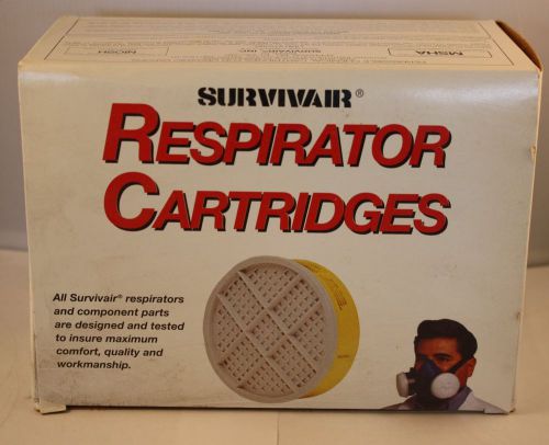Survivair Chemical Cartridges for organic vapors 1001-00 box of 6 cart.  MSHA/NI