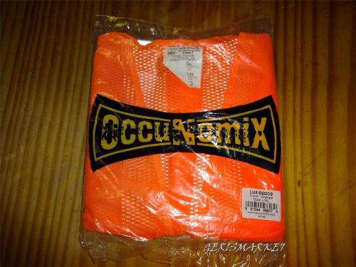 New occunomix lux-ssgcs orange class 2 safety refelctive vest l/xl for sale