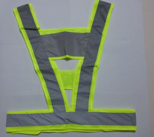 High Visiblity Security Reflective Vest Safety Strip Vest Flourescent Yellow