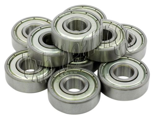10 r8 zz ball bearings 1/2&#034; half inch bore/id r8zz .500 for sale