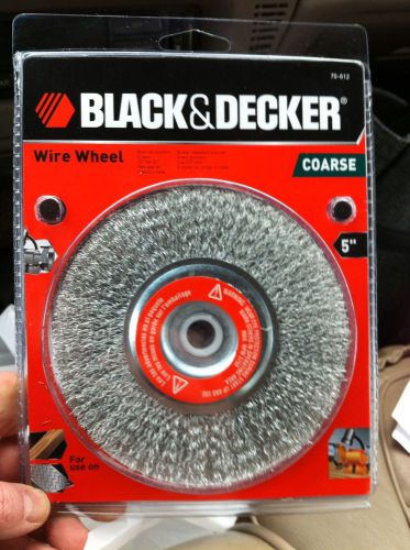 BLACK &amp; DECKER  5 in. Coarse Wire Wheel 5/8&#034; Arbor With 1/2&#034; Bushing