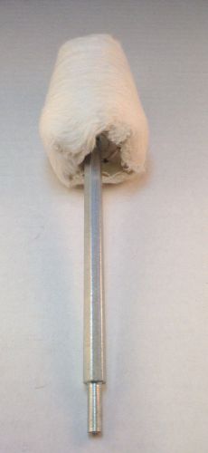 Cotton polishing buffs 3&#034; tapered cone head with 6&#034; shank &amp; 1/4&#034; hex end for sale