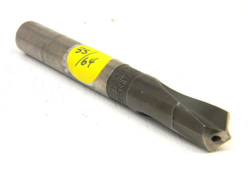 Used cleveland usa 35/64&#034; straight shank stub length coolant twist drill .5469&#034; for sale
