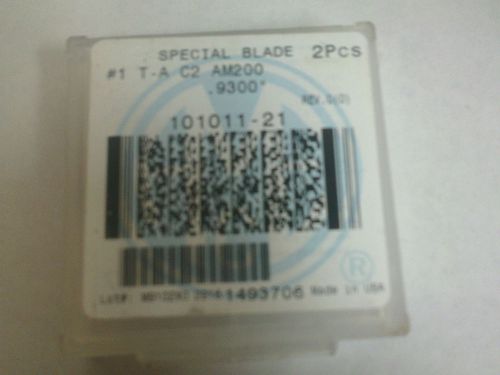 Specail blade 2 pc&#039;s # 1 t-a c2 am200 .9300 101011-21 allied spade drill insert for sale