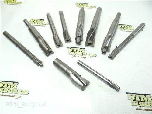 NICE LOT OF 10 HS REDUCED AND STRAIGHT SHANK COUNTERBORES 13/32&#034; TO 29/32&#034;