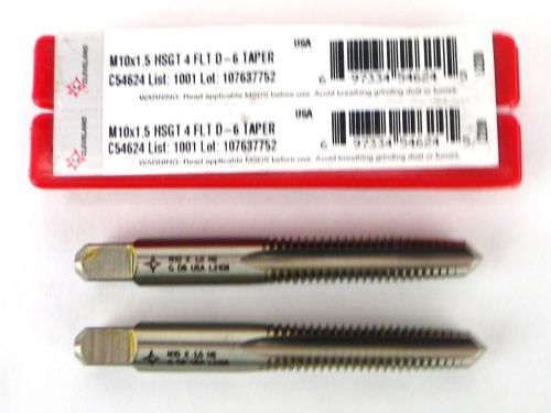 CLEVELAND C54624 List 1001 M10x1.5 D6 4 Flute HSS Taper Hand Tap USA QTY 2 H16