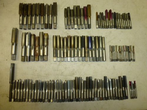 Lot of (150) assorted threading taps, range 10-32 to 3/4&#034;-10, many unused! for sale