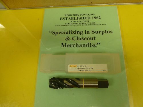 Spiral flute tap m27x3 high speed vanadium d7 4 flute sowa new/unused $58.75 for sale