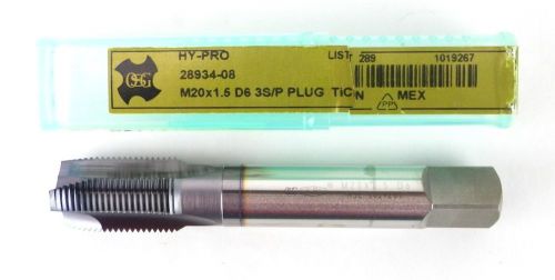 OSG HY-PRO 28934-08 M20x1.5 D6 3 Flute HSSE TiCN Plug Spiral Point Tap H32