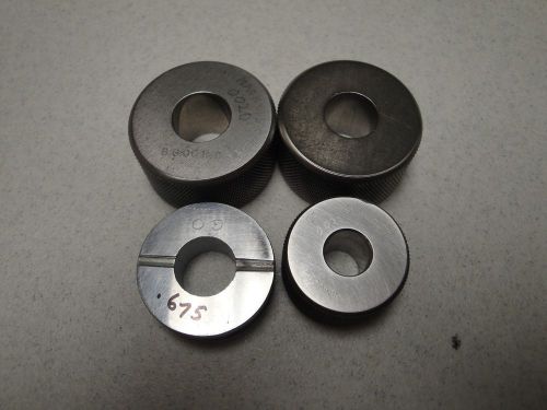 GAGES, MASTER SETTING RINGS ..6875&#034;, .675,