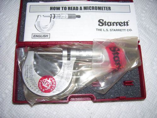 Starrett 0&#034;-1&#034;  Disc Micrometer .001 Grad 256RL-1 with box and paper work!