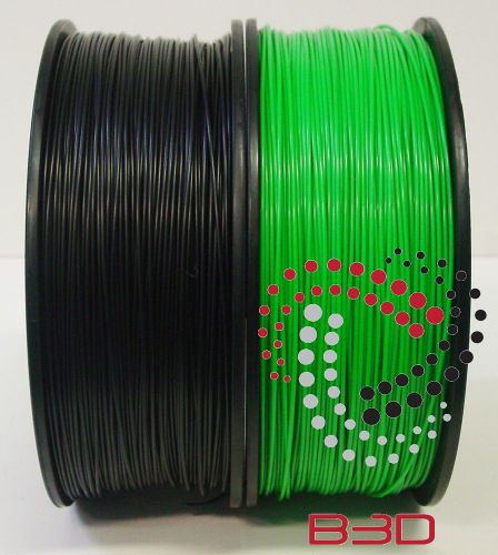 1.75 mm Filament 4 3D Printer. ABS BLACK &amp; GREEN 4 Repraper, Reprap, MakerBot
