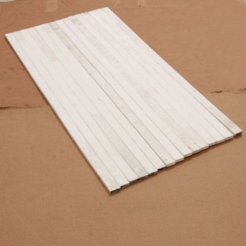 New 15 white delrin extruded acetal natural sheets 1-1/2&#034; w x 48&#034; l x 1/2&#034; thick for sale
