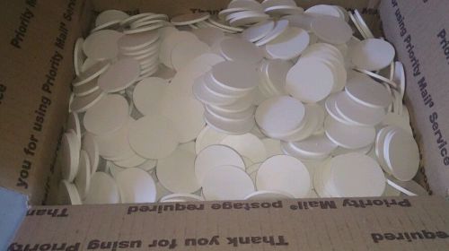 Bunna rubber disc&#039;s 1&#034;1/2&#034; round 1/8 thick white. 1,000 plus