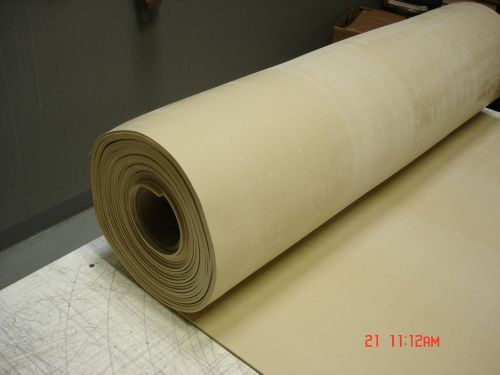 1/8&#034; tan pure gum rubber sheet x 36&#034; wide - 3 ft for sale