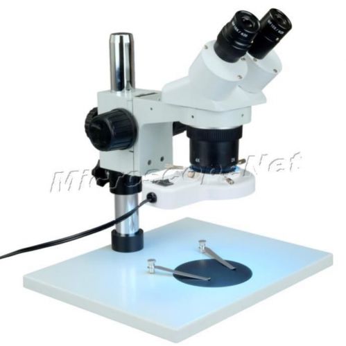 OMAX 20X-40X-80X Binocular Stereo Large Table Microscope+8W Fluorescent Light