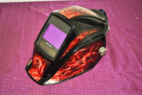 Miller elite inferno welding helmet skull flame job comes in hood bag for sale