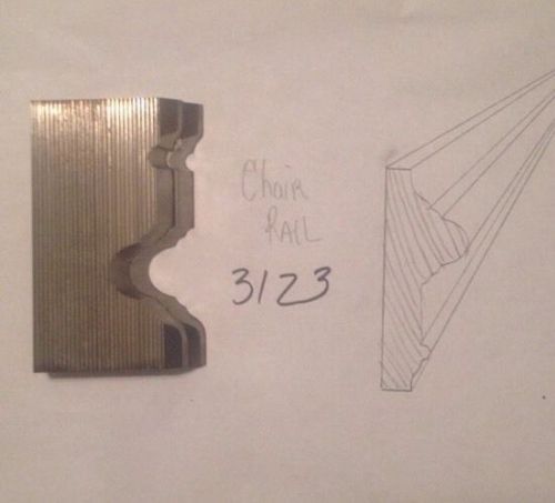 Lot 3123 Chair Rail  Moulding Weinig / WKW Corrugated Knives Shaper Moulder