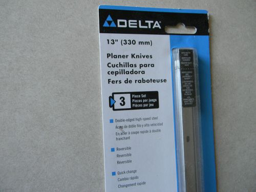 Delta 13&#034; portable planer knives, 22-591 3 knife set for the 22-590