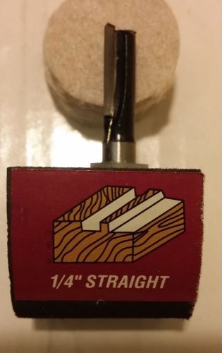 1/4&#034; STRAIGHT ROUTER BIT FOR DADO OR RABBETING 1/4&#034; SHANK C3 CARBIDE TIP.  NEW!