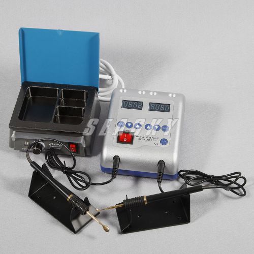 Dental Lab Electric Waxer Carving Pen and Analog Wax Heater Three 3 pot
