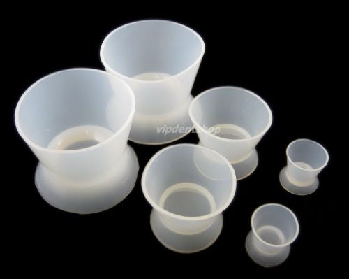 6 pcs New Dental Lab Silicone Mixing Bowl Cup 2S 2M 2L