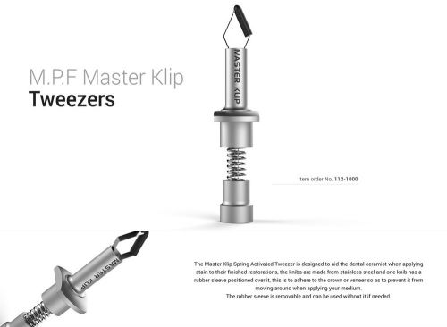 Dental porcelain mpf master klip tweezer for dental laboratory (112-1000) for sale