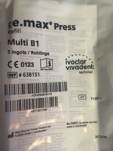 Multi Press EMAX! FIRST TiIME  Listed On Ebay! Ivoclar emax press Multi B1