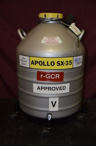 Mve apollo sx-35 cryo biological liquid nitrogen storage tank on rolling stand for sale