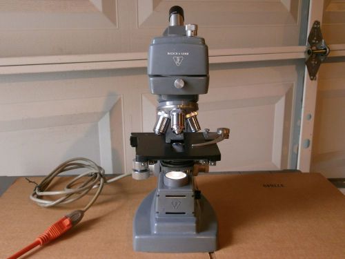 Bausch &amp; Lomb Illuminated Monocular Microscope, 4 objective 3.5X, 10X, 40X, 100X