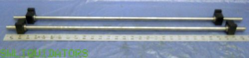 A pair of linear rails 30.5&#034; dia. 0.5&#034; with 2 each Thomson bearings 81420 SS