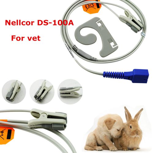 SALE !Veterinary Oximeter Sensor SPO2 Tongue Vet Clip Animal For Nellcor DS-100A