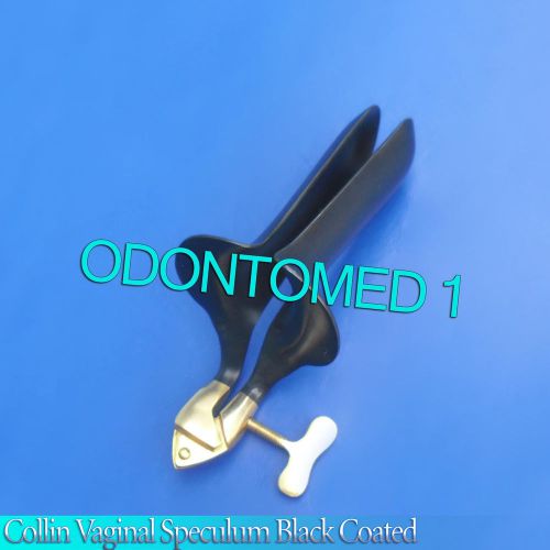 1-Collin Vaginal Speculum Large Black Coated Gynecology instrument
