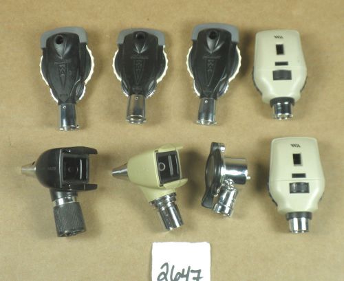 Welch Allyn Ophthalmoscope Otoscope Heads Lot of (8), 11470, 165177 *Parts Only*
