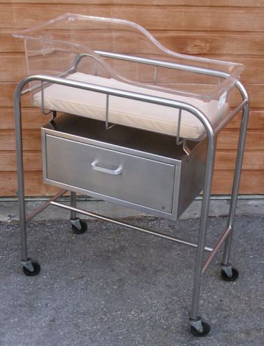 STAINLESS STEEL BASSINET - GREAT CONDITION