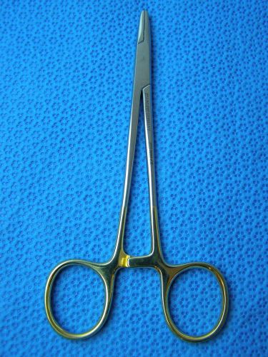 1- MAYO-HEGAR Needle Holder 5.5&#034; GOLD-Rings Surgical Veterinary Instrument
