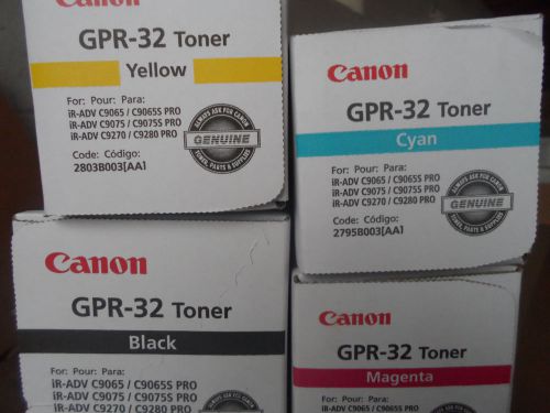 Canon GPR-32 Full Set OEM NIB Quick Ship Cyan Yellow Magenta Black