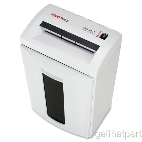 Hsm 104.3 level 4 microcut shredder new free shipping free oil for sale