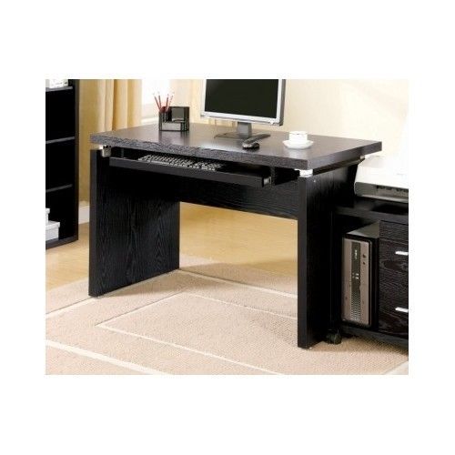 Computer Desk Black Keyboard Tray Monitor Indoor Home Office Secretary New