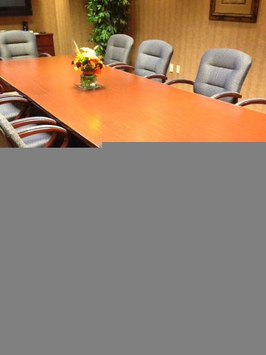 12FT LONG RECTANGULAR SHAPE CONFERENCE TABLE in CHERRY COLOR LAMINATE