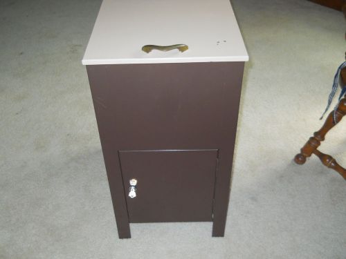 Vintage 2 Tone Metal File Cabinet with Locking Door
